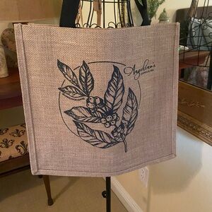 Ayesha's Canvas Tote with Leaf Print